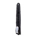 Чёрный вибромассажер Long John Realistic Thrusting Vibrator с функцией толкания - 20 см.
